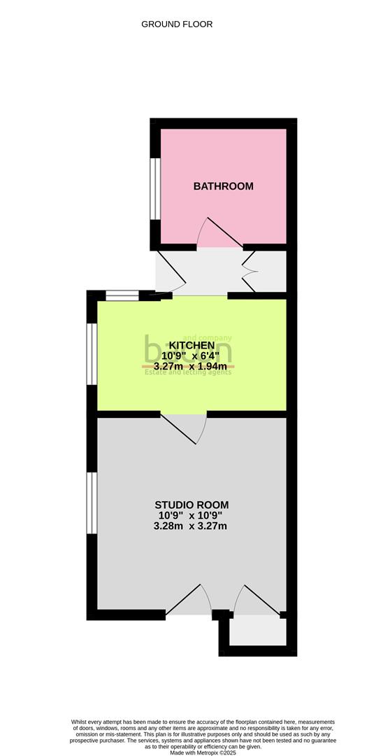 Floor Plan | Flat - Studio | Wordsworth Road, Worthing, BN11 | Let Agreed